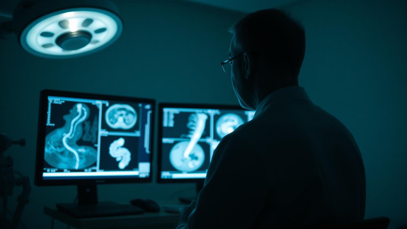 Vascular imaging reviewed on a diagnostic workstation